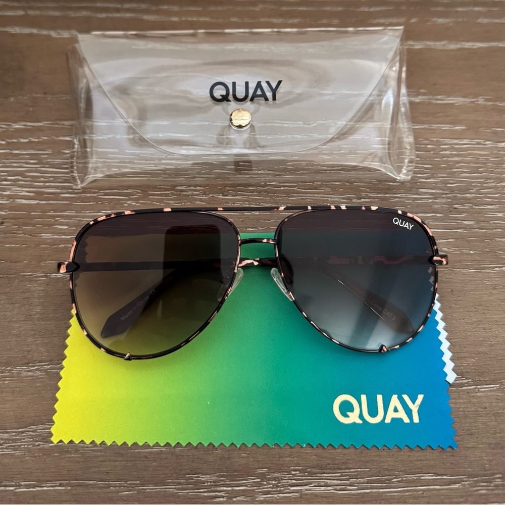 Quay Australia Tortoise Aviator Sunglasses